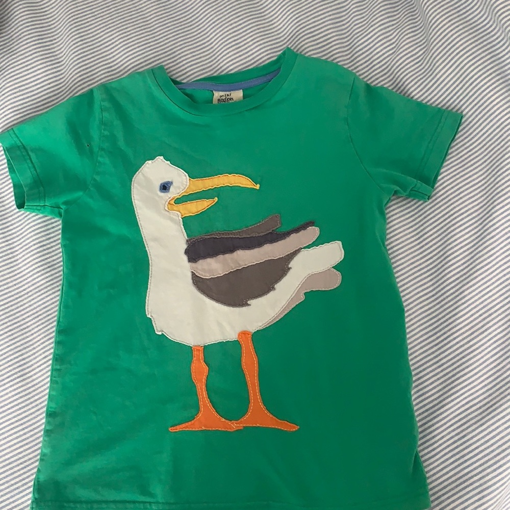 Mini Boden Seagull Tee. Size 6/7